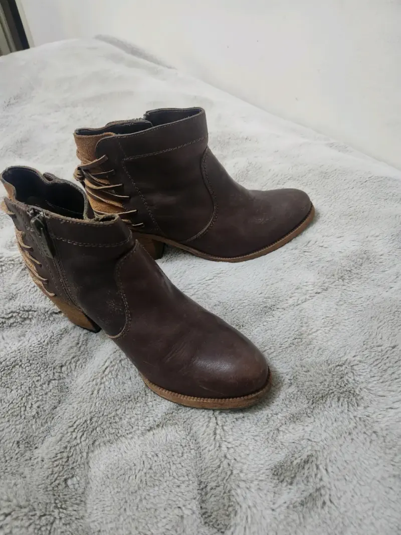 Botines de cuero marrón con diseño Zappa - 1
