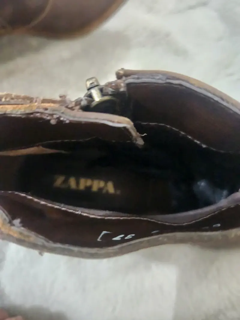 Botines de cuero marrón con diseño Zappa - 2