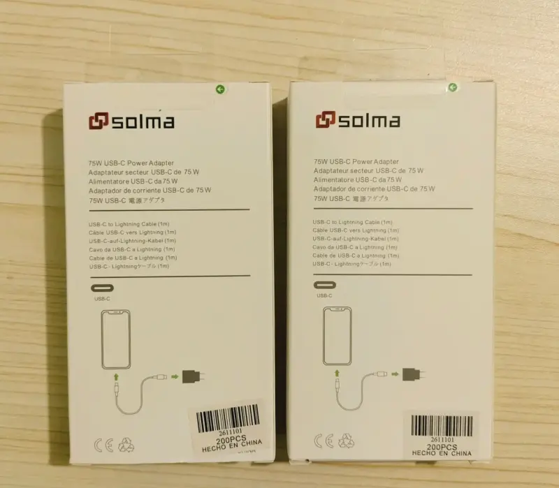 Cargador IphoneUSB-C 75W Cable Lightning - 2