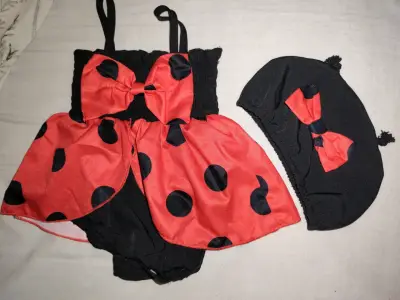 Disfraz de mariquita para bebé con gorro - miniatura 1