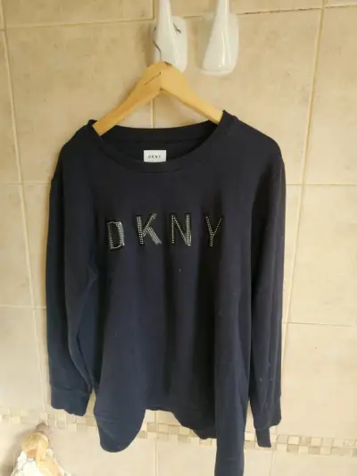 Polerón DKNY azul marino con logo - miniatura 1