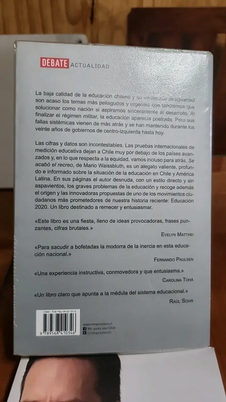 Libro 'Se Acabó el Recreo' de Mario Waissbluth - 2