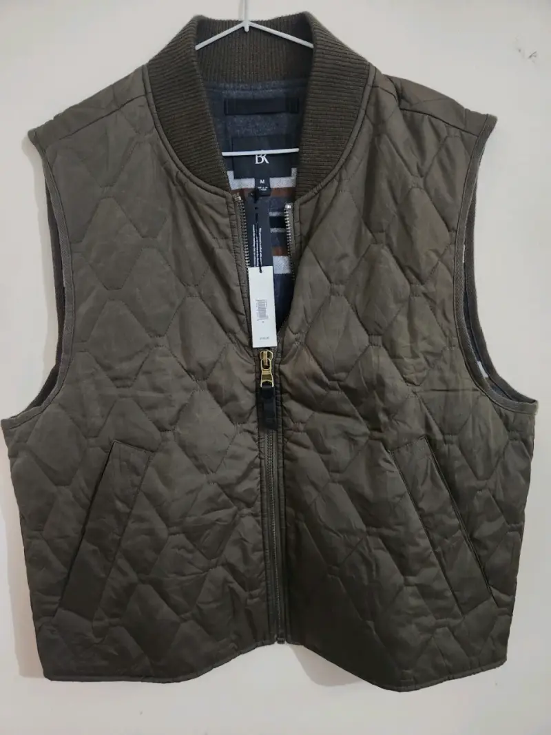 Parka acolchado verde oliva para hombre - 1