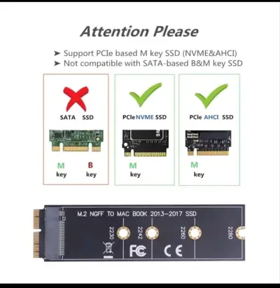 Adaptador M.2 NGFF a MacBook 2013-2017 a SSD - miniatura 2