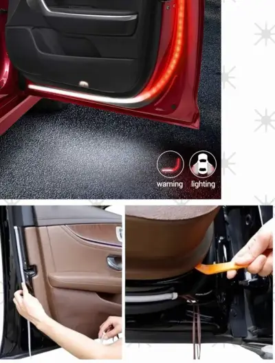 Luces LED de advertencia para puertas de auto - miniatura 1