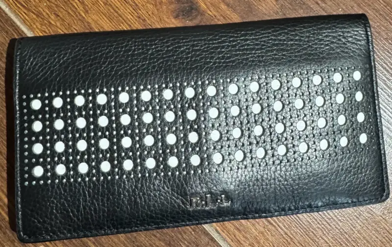 Billetera de cuero negra  Ralph Lauren