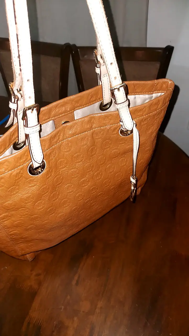 Bolso tote marrón de cuero Michael Kors - 4
