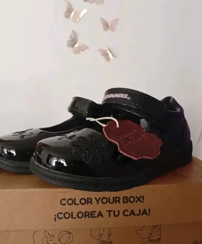 Zapatos escolares negros Bubblegummers para niña - miniatura 1