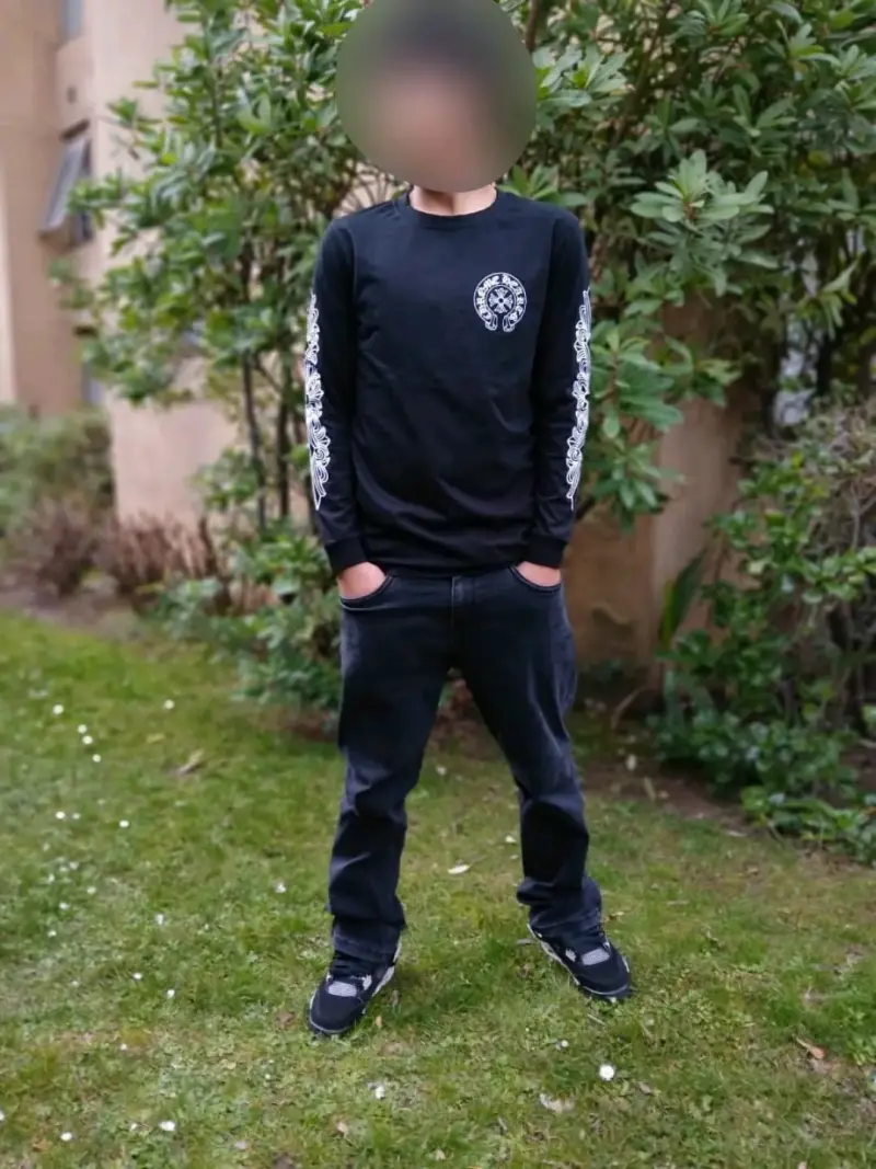 Polera chrome hearts negra - 2