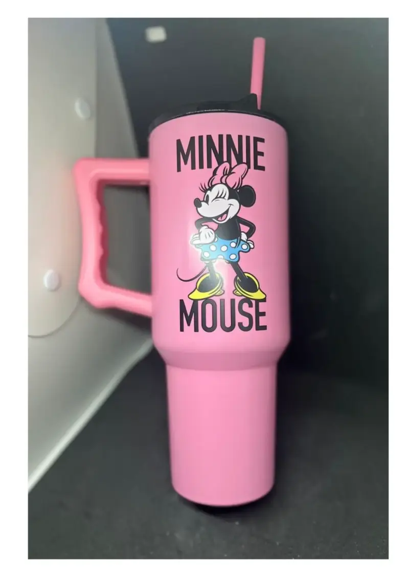 Vaso Térmico Minnie Mouse Rosa con Tapa - 1