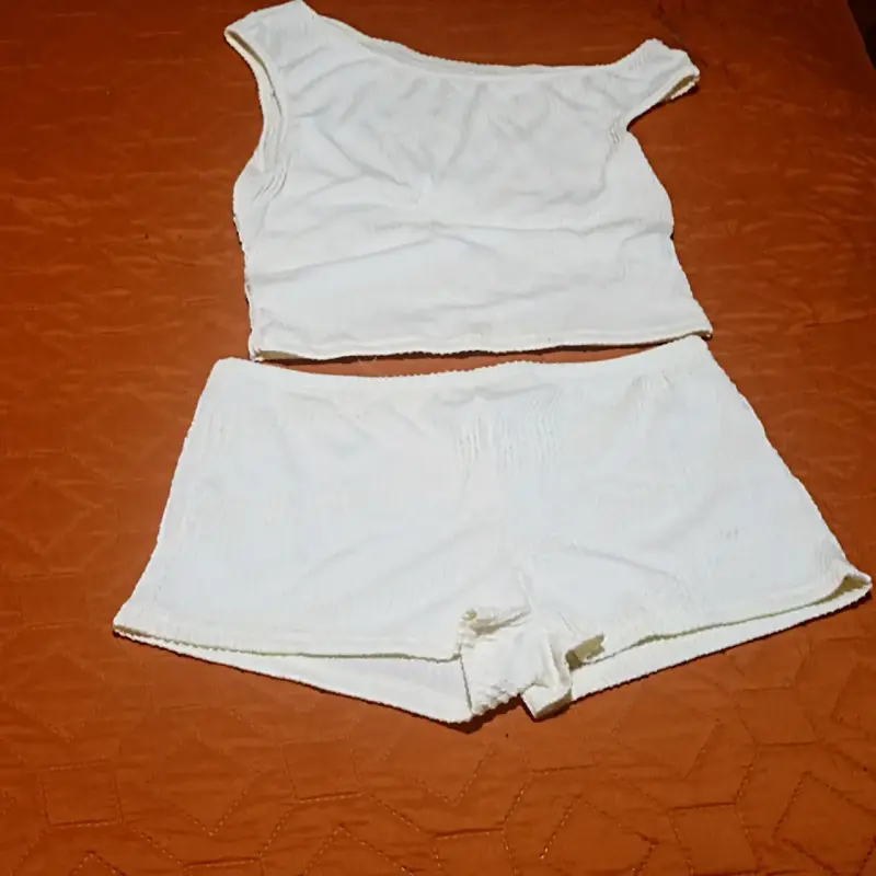 Conjunto de pijama blanco Shein talla S - 2