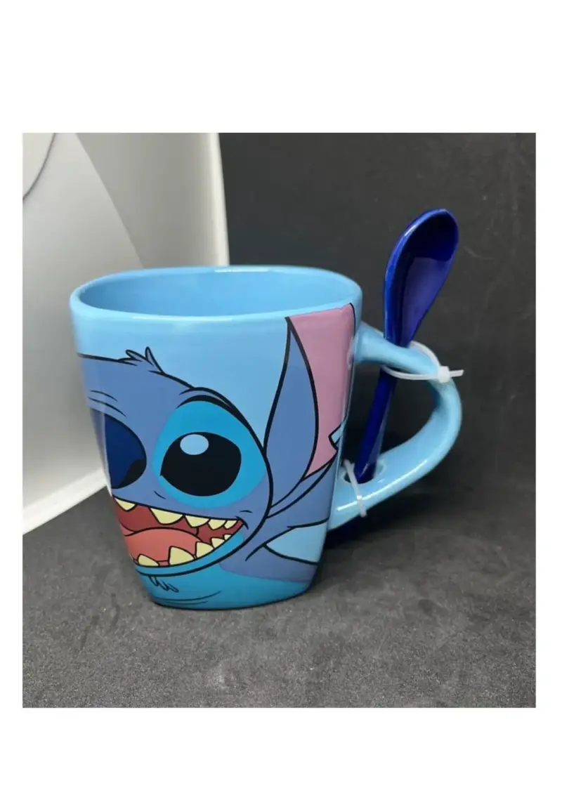 Tazón Stitch con Cuchara Azul - 1