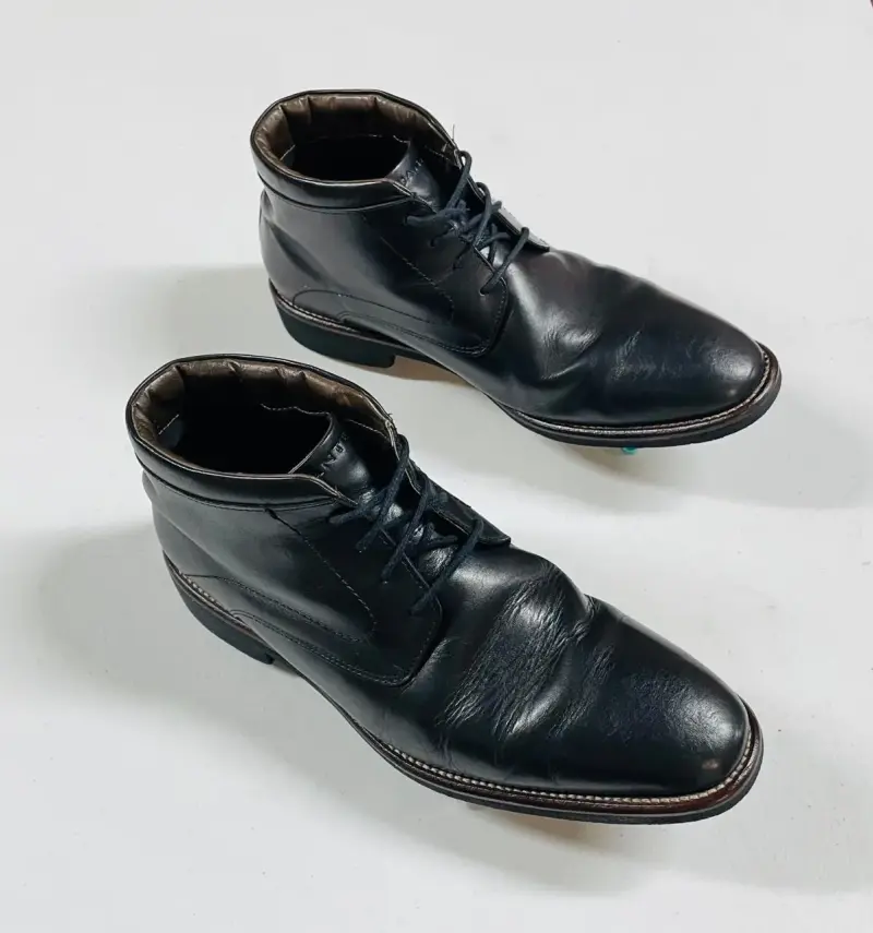 Botines Guante de cuero negro para hombre