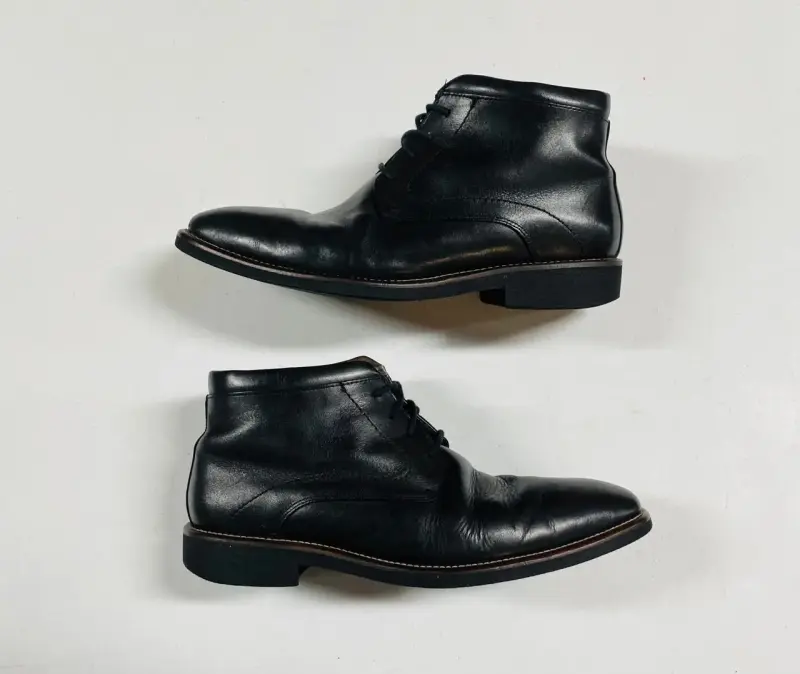 Botines Guante de cuero negro para hombre - 2