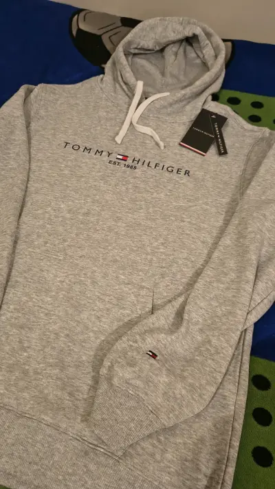 Polerón Tommy Hilfiger gris con capucha - miniatura 2