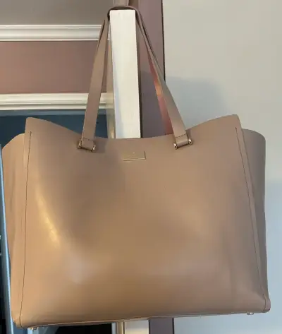 Bolso tote grande rosa de cuero, Kate Spade - miniatura 1
