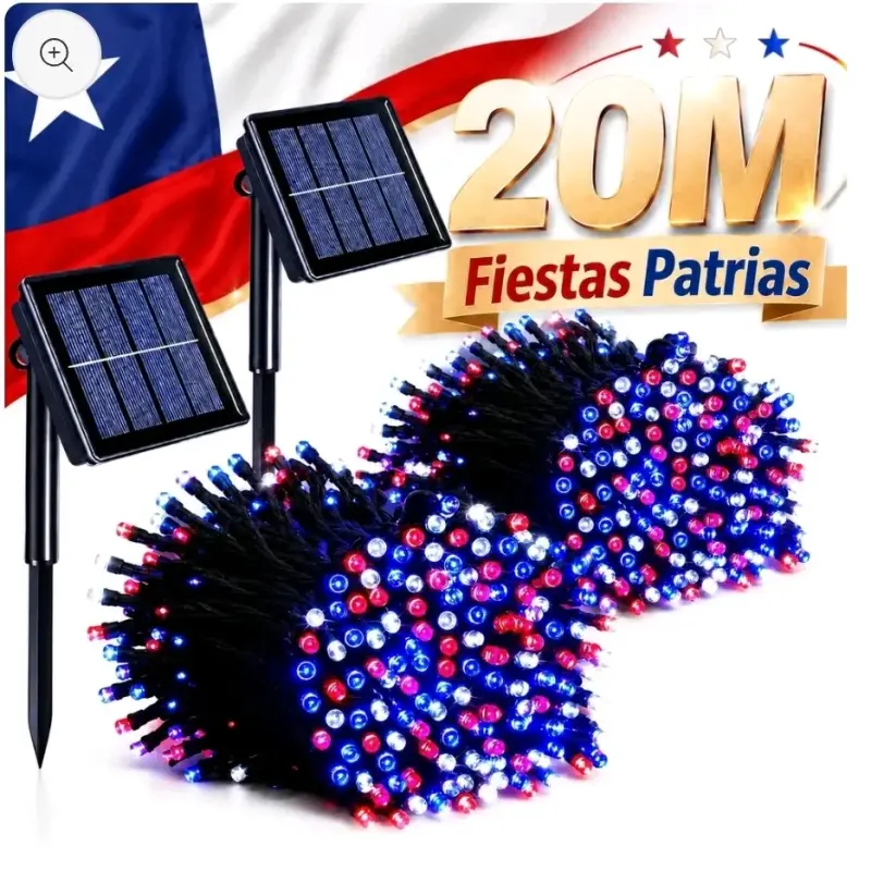 Luces solares LED 20M para Fiestas Patrias - 1