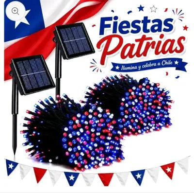 Luces solares LED 20M para Fiestas Patrias - miniatura 2