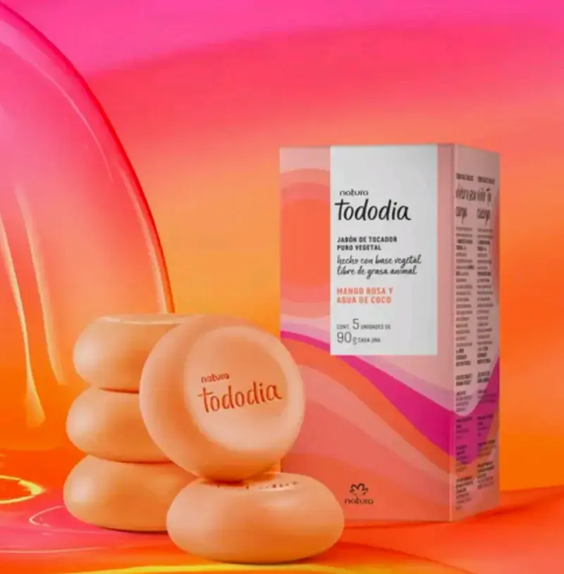 Jabón Natura Tododia Mango Rosa y Agua de Coco