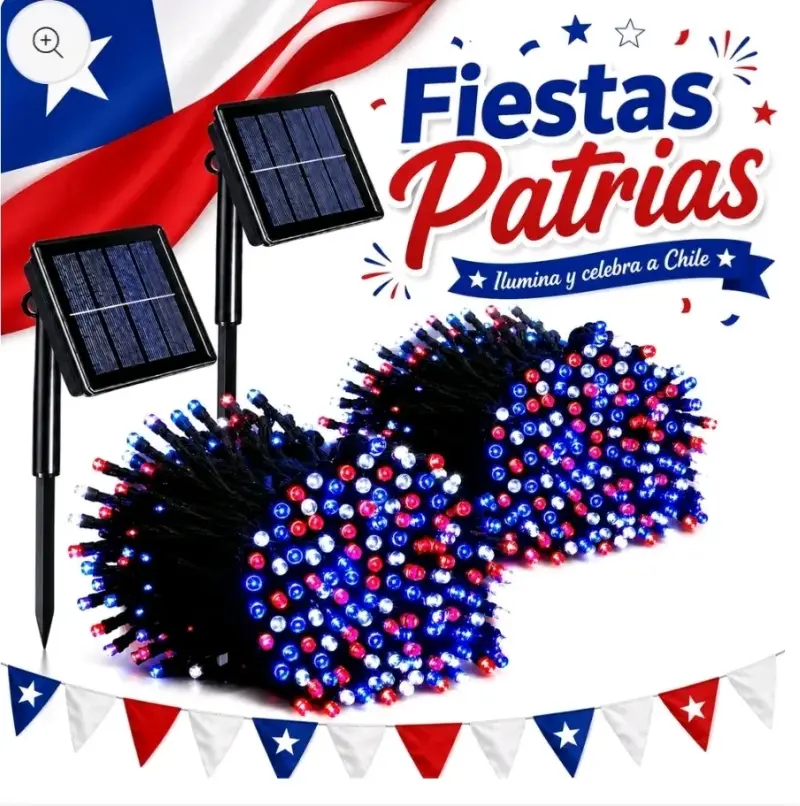 Luces Solares LED para Fiestas Patrias 10M - 2