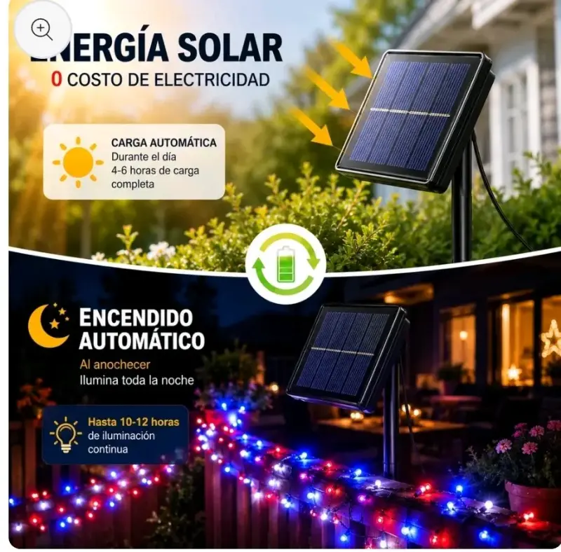 Luces Solares LED para Fiestas Patrias 10M - 3