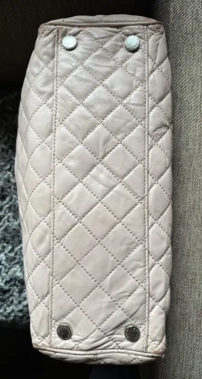 Bolso de cuero rosa pálido Michael Kors con cadena - miniatura 3