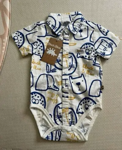 Camisa Body - Black & Blue 9 meses - miniatura 1