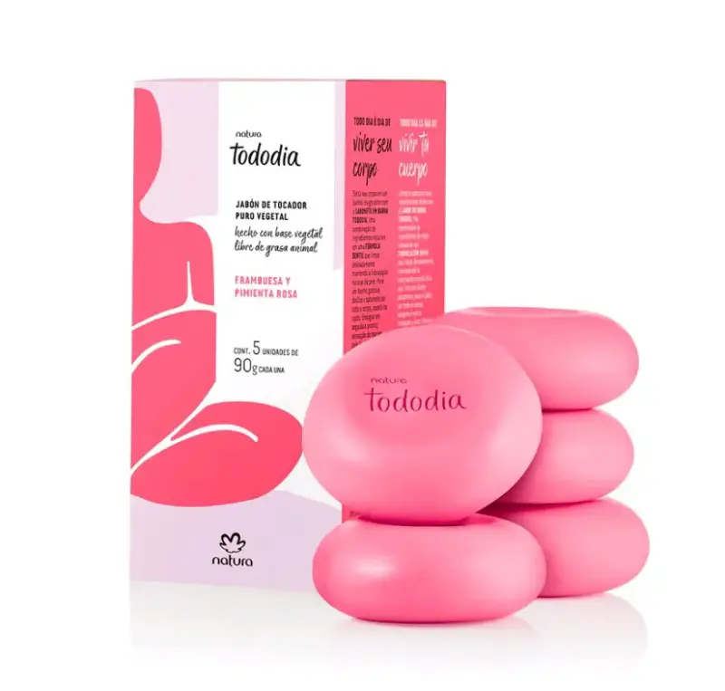 Jabón Natura Tododia Frambuesa y Pimienta Rosa