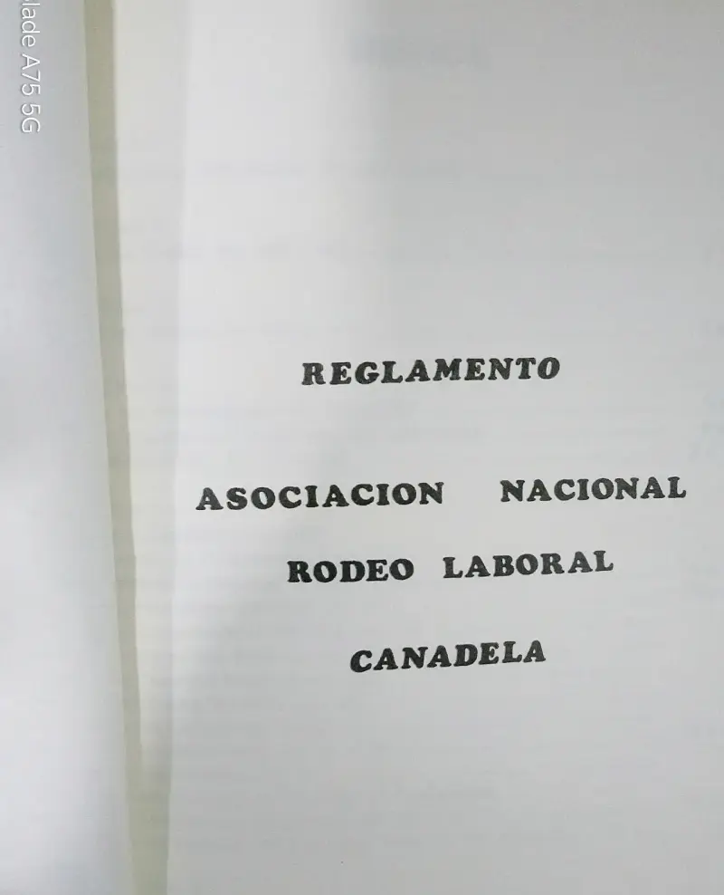 Reglamento Asociación Nacional Rodeo Laboral CANADELA 1992 - 3