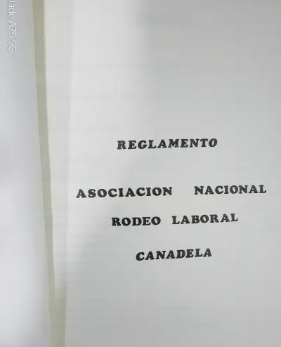 Reglamento Asociación Nacional Rodeo Laboral CANADELA 1992 - miniatura 3