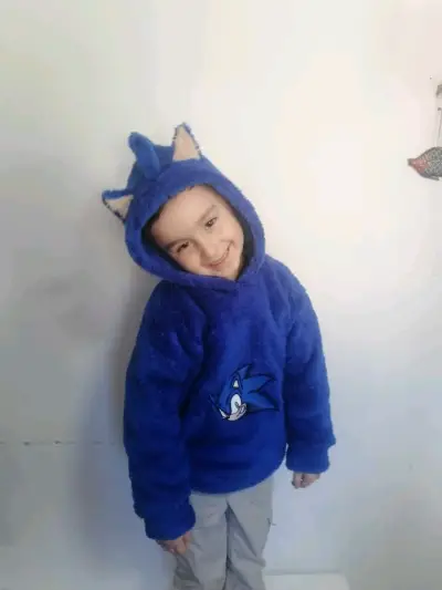 Polerón Infantil Azul con Capucha de Sonic - miniatura 1