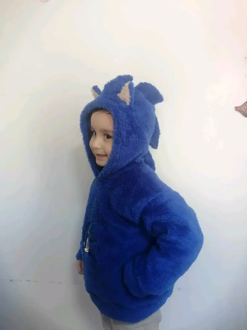 Polerón Infantil Azul con Capucha de Sonic - 2