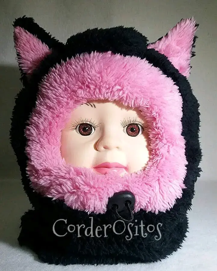 Gorro infantil con orejas de gatito - 1