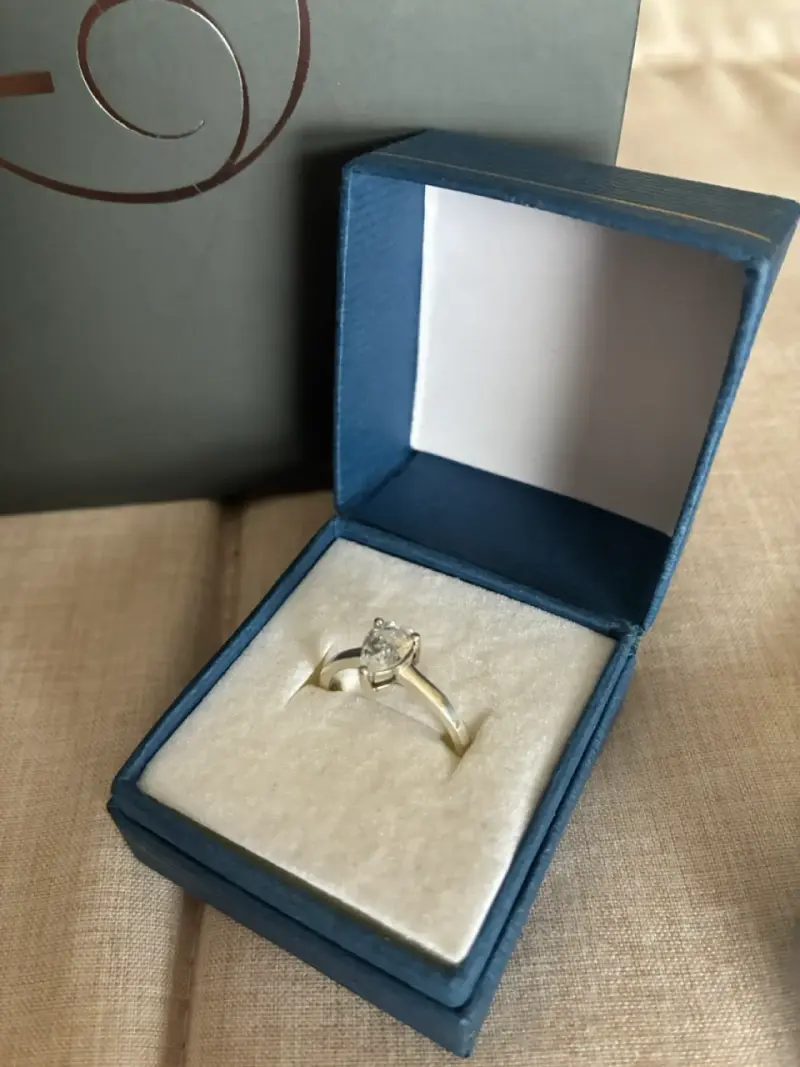 Anillo de compromiso plata de ley con circonita - 2
