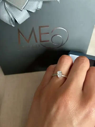 Anillo de compromiso plata de ley con circonita - miniatura 3