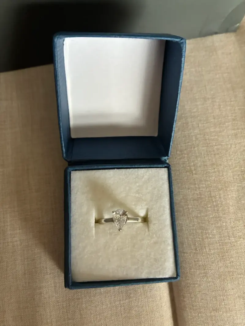 Anillo de compromiso plata de ley con circonita - 4