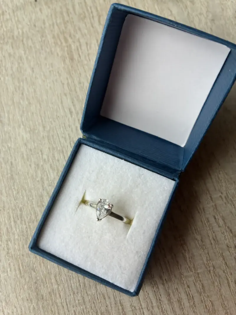 Anillo de compromiso plata de ley con circonita - 5