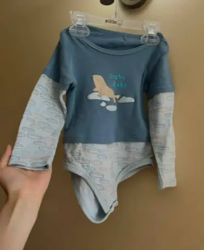 Body Pillin efecto doble polera – 18 meses 🩵 - miniatura 1