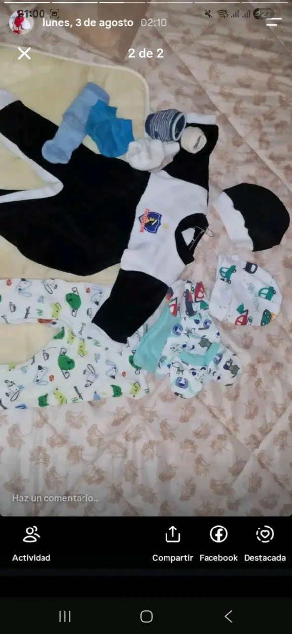 Conjunto de ropa de bebé con diseño de animales