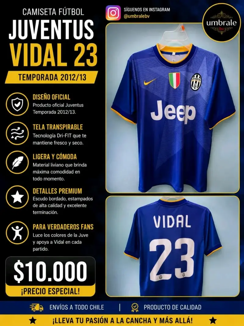 Camiseta Juventus Vidal 23 Temporada 2012/13 - 1