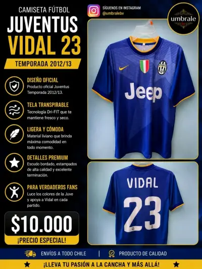 Camiseta Juventus Vidal 23 Temporada 2012/13 - miniatura 1