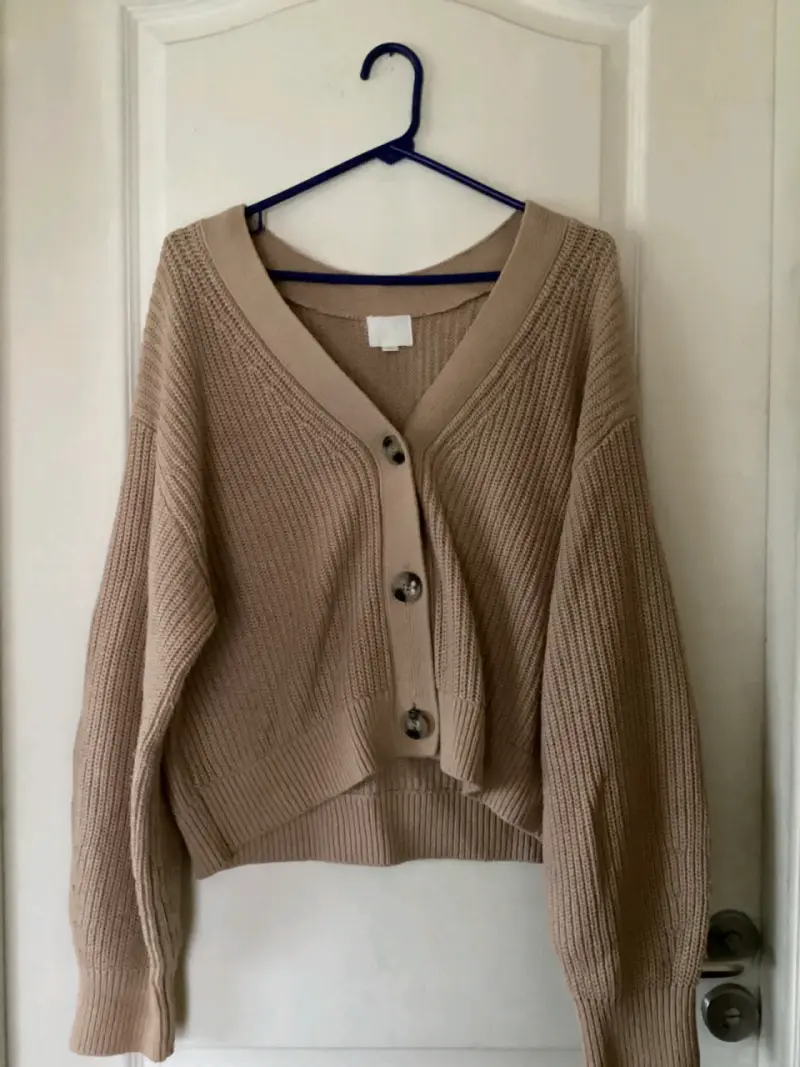 Cardigan H&M beige talla S casi nuevo - 4