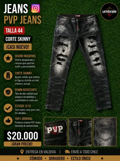 Jeans PVP corte skinny talla 44 casi nuevo - miniatura 1