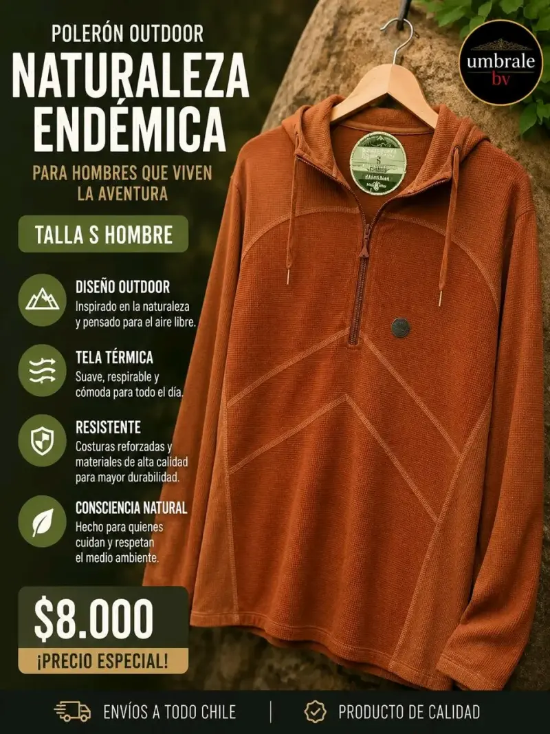 Polerón Outdoor Hombre Umbrale Naturaleza Endémica - 1