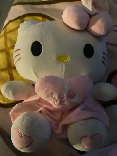 Peluche Hello Kitty con vestido rosa - miniatura 1
