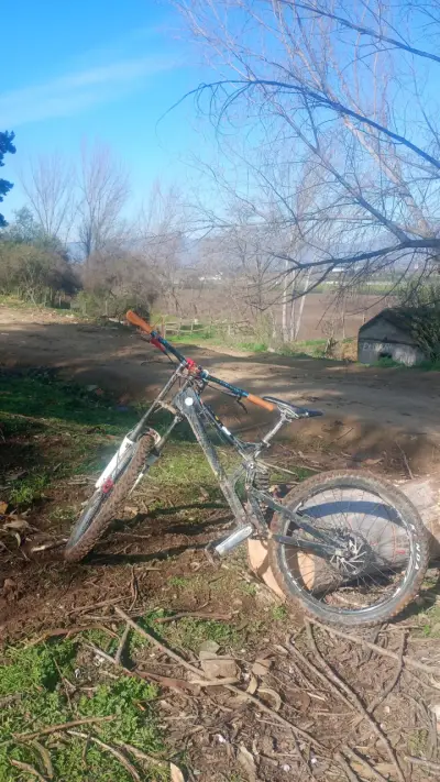Bicicleta de montaña con suspensión delantera - miniatura 1