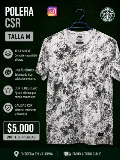 Polera CSR diseño único talla M - miniatura 1