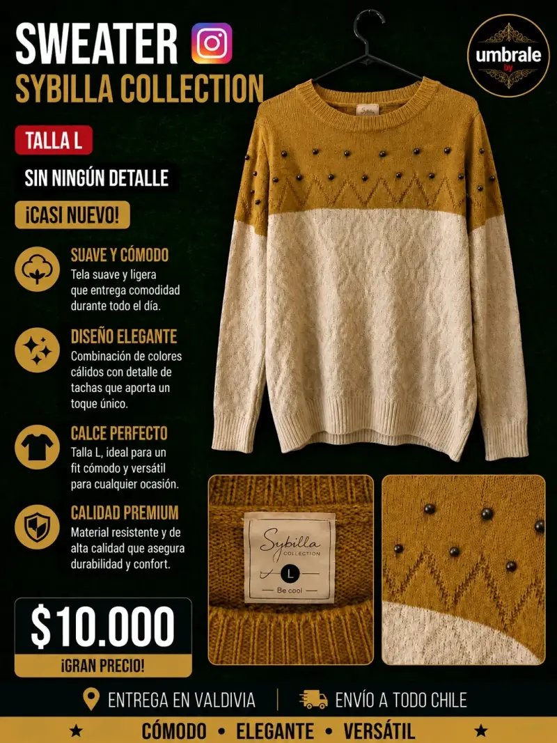 Sweater Sybilla Collection Talla L Elegante - 1