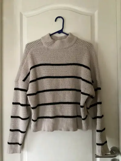 Suéter de algodón a rayas H&M Sybilla talla M - miniatura 2