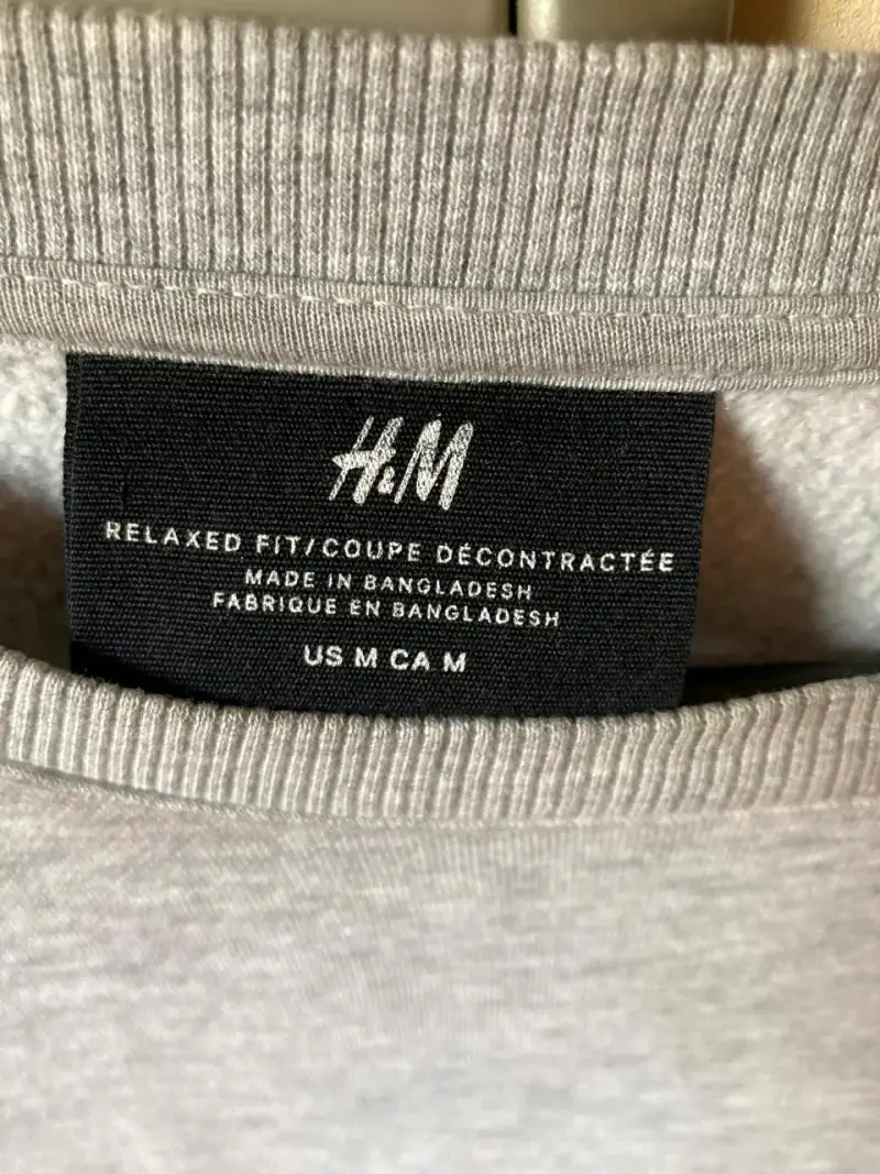 Polerón Oversize H&M Gris Melange Talla L - 3